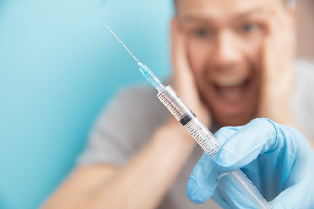 A person fearing getting injected. Non-injectable alternatives to Ozempic are available.