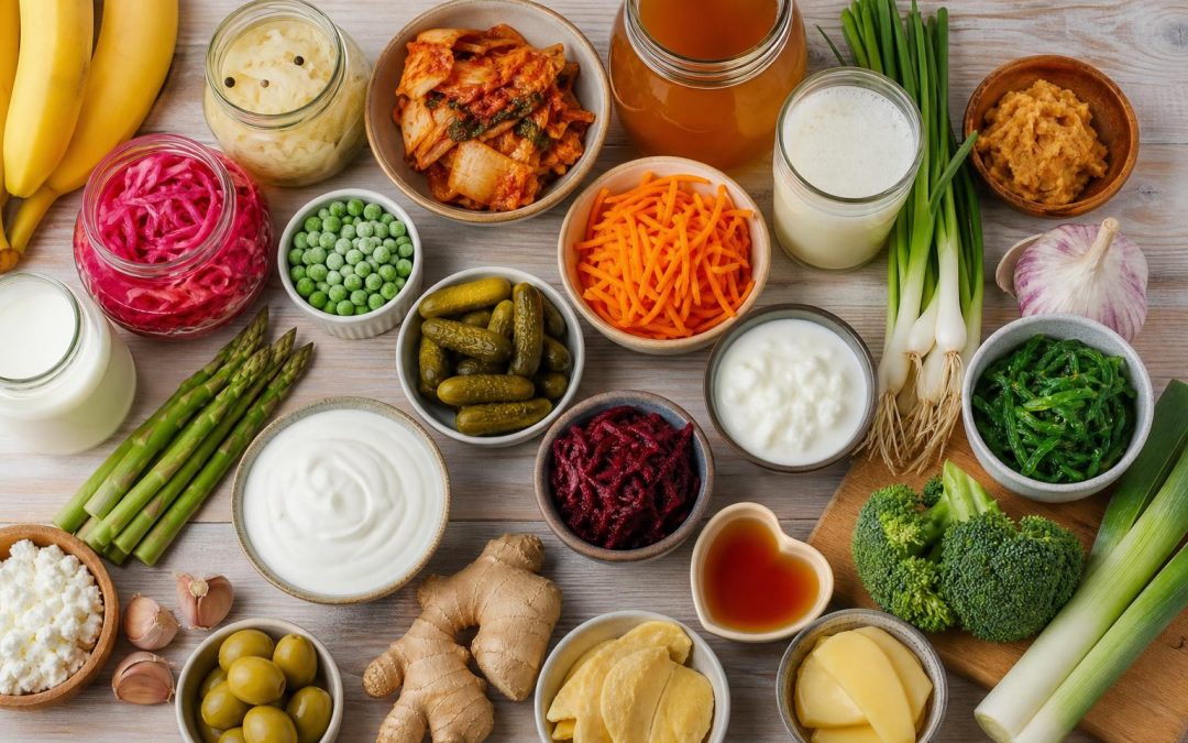 Fermented foods and probiotics for gut health and leaky gut healing